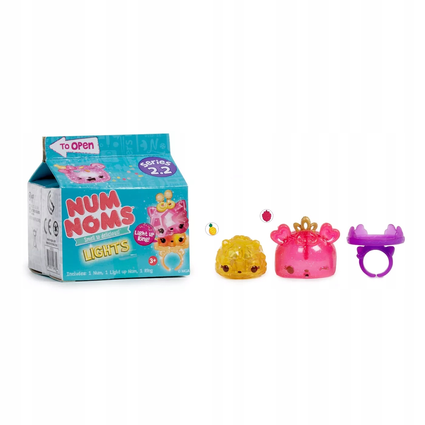 

Num Noms 3-pak świecący pierścionek Seria 2,2