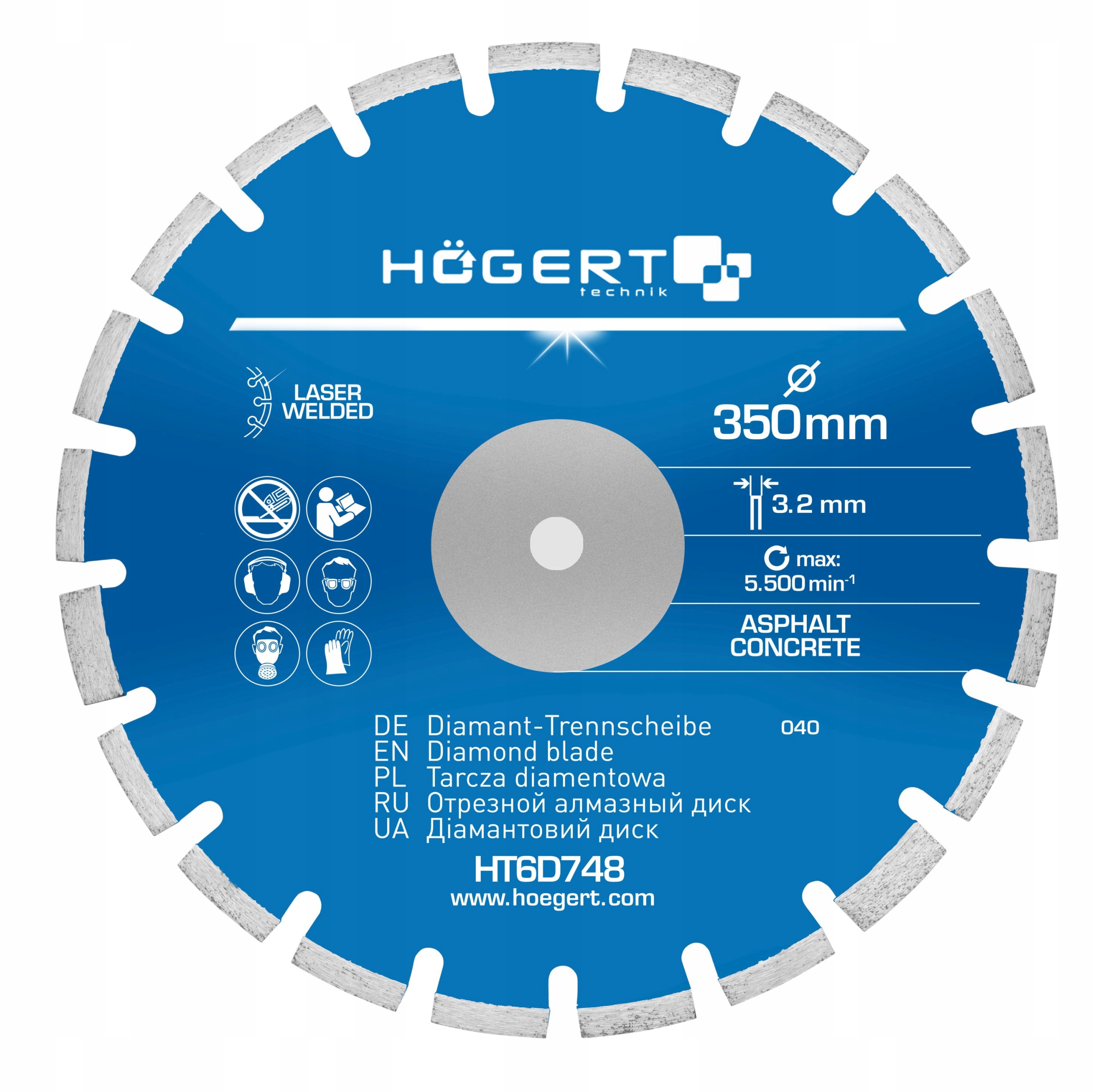 

Tarcza Diamentowa Laser 350/25,4 Hogert HT6D748