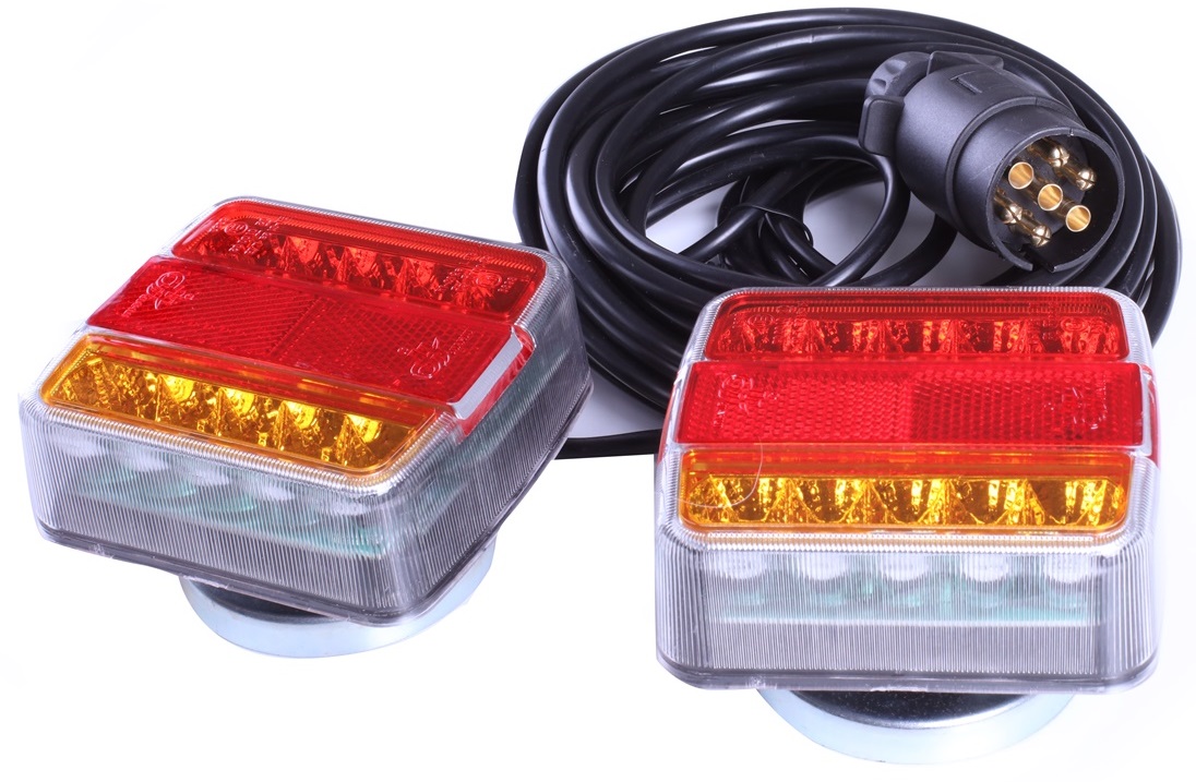 Set Zadní Led Lampy Magnet Přívěs 7 M Lampy