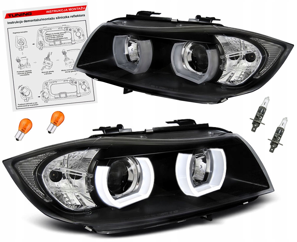 BMW 3 E91 LAMPY reflektory LED RINGI 3D D1S xenon