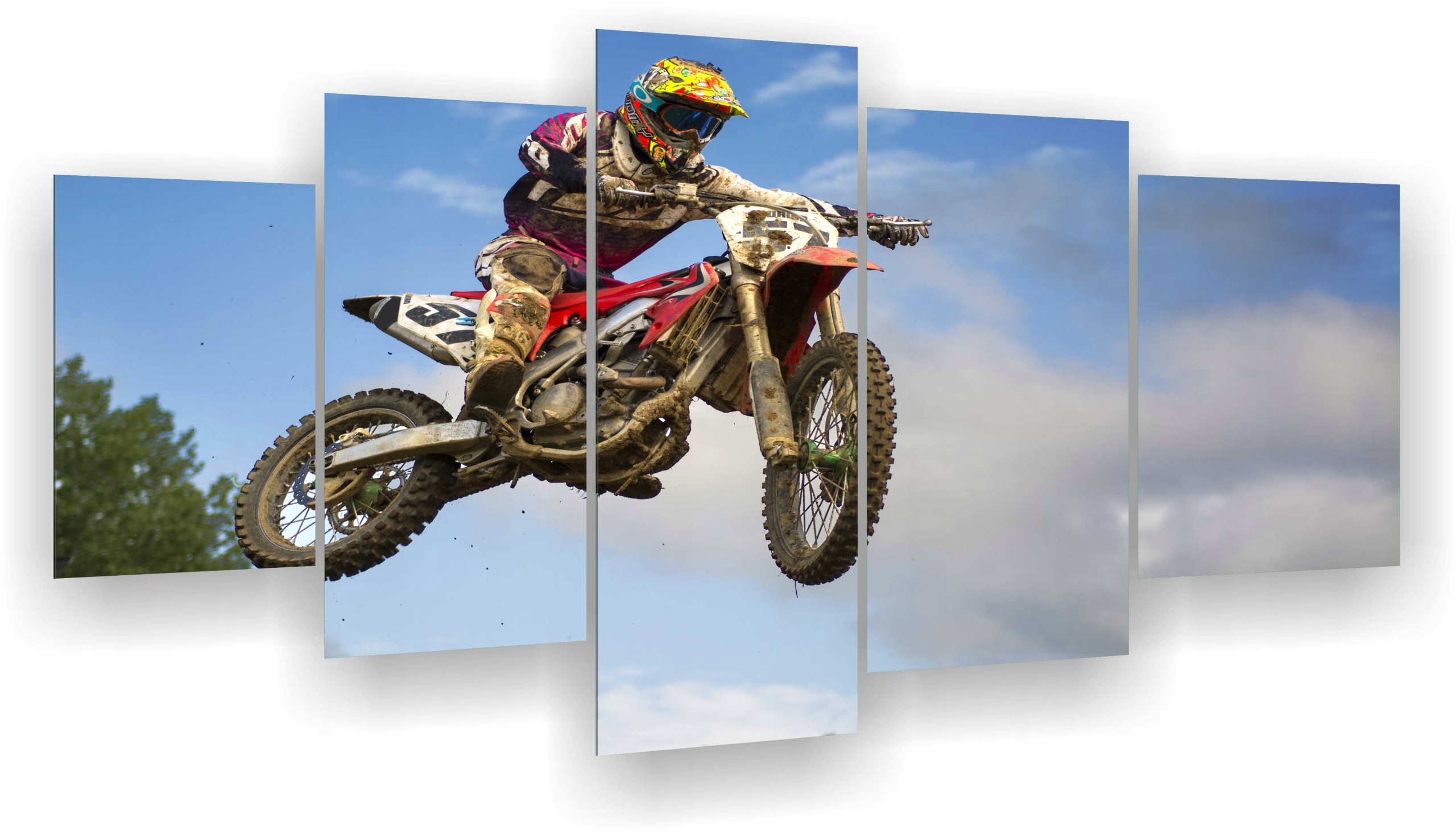 

Tryptyk 5-CZĘŚCI Na Ścianę Cross Enduro Wybór Wz