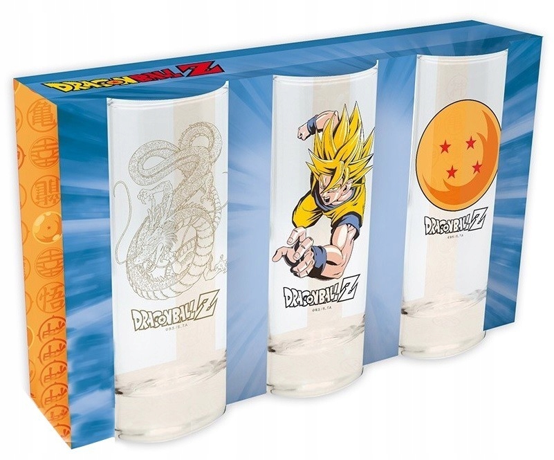

Zestaw 3 szklanek 290ml Dragon Ball Shenron Goku