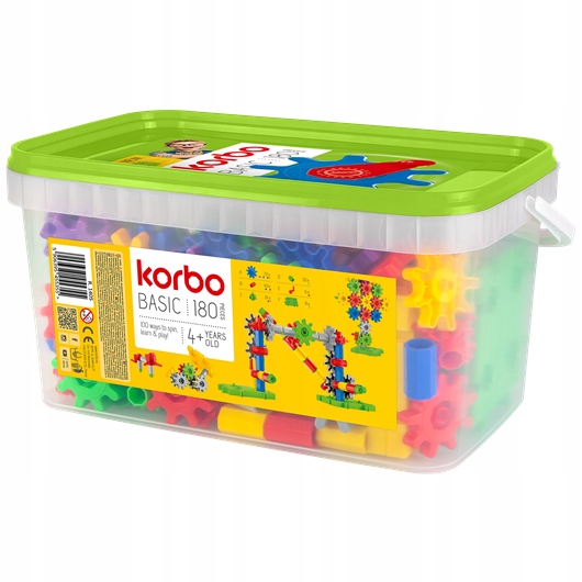 

Korbo Ruchome Klocki Konstrukcyjne Basic 180 el.
