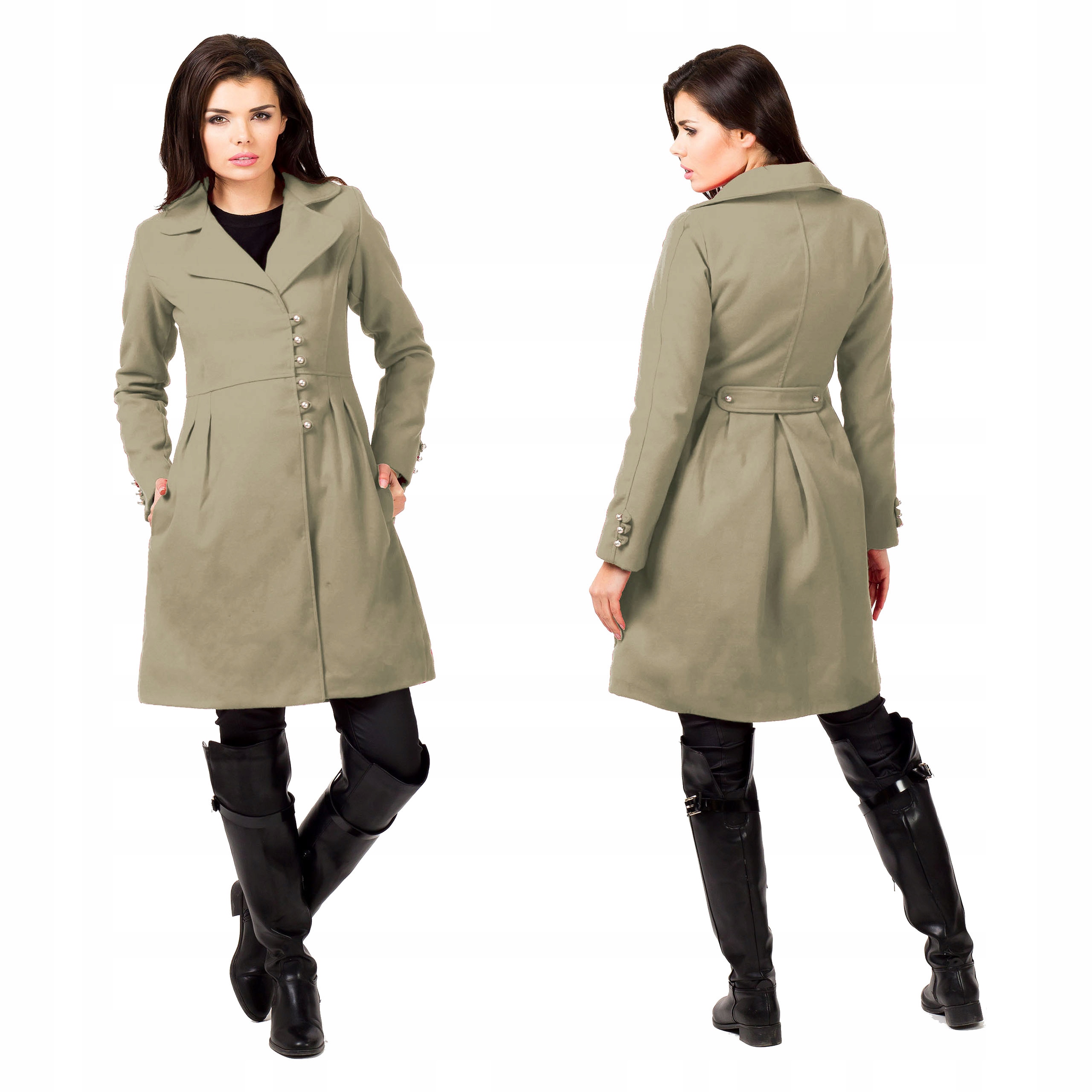 

Płaszcz zimowy flausz Ocieplany kolory M 36/38