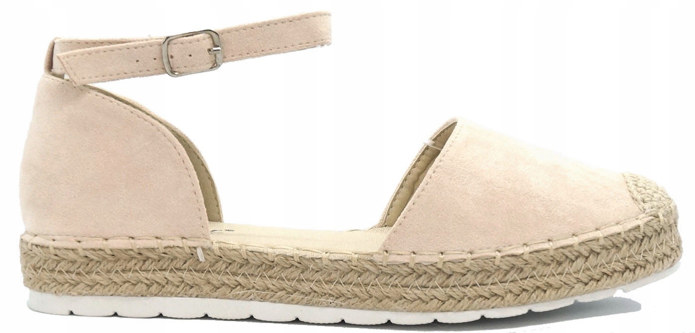 

Espadryle Sandały Beżowe Zamszowe Baleriny R.38