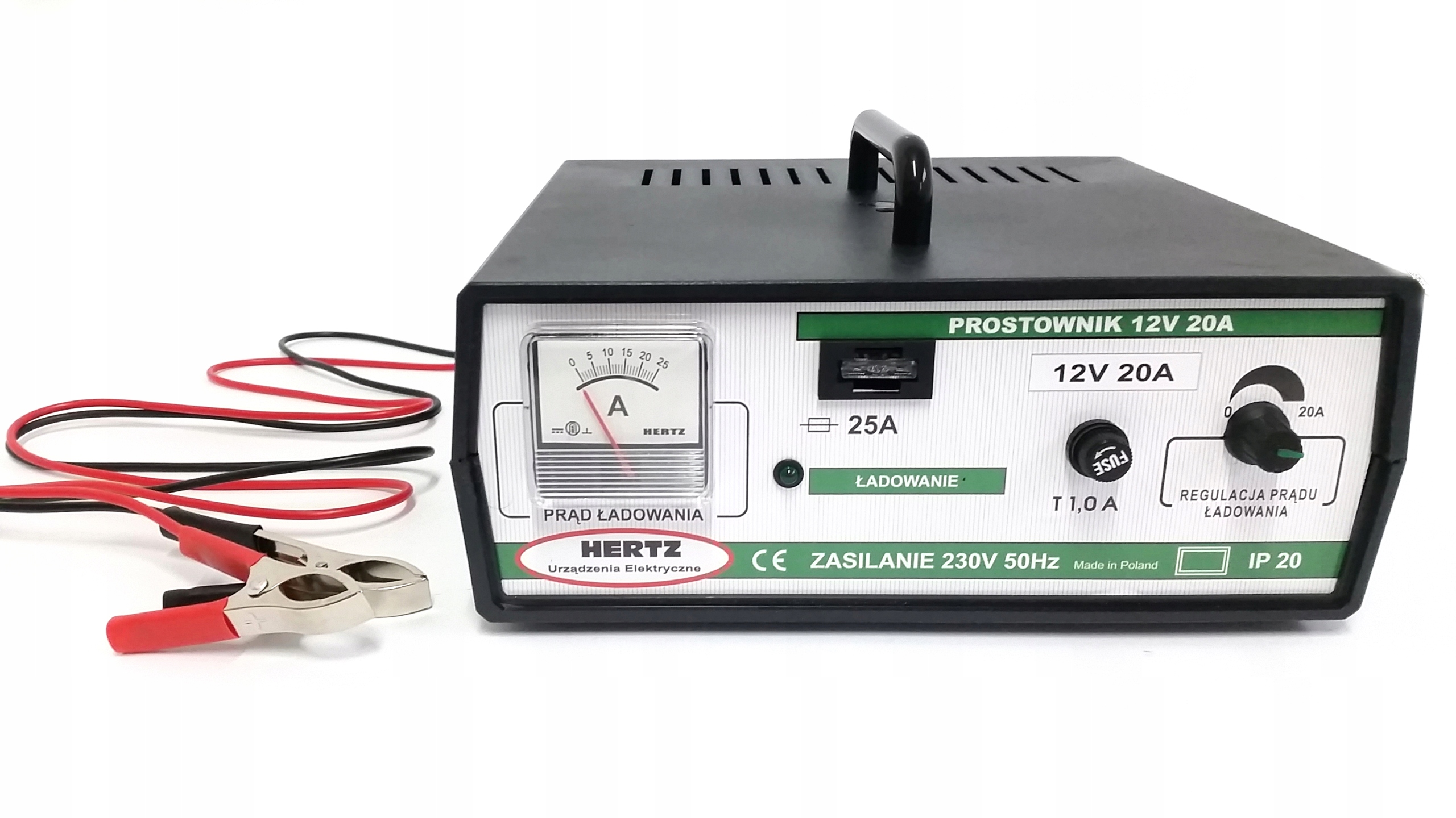 Prostownik POLSKI Hertz 20A! 35-200ah EAN (GTIN) 5902287128826