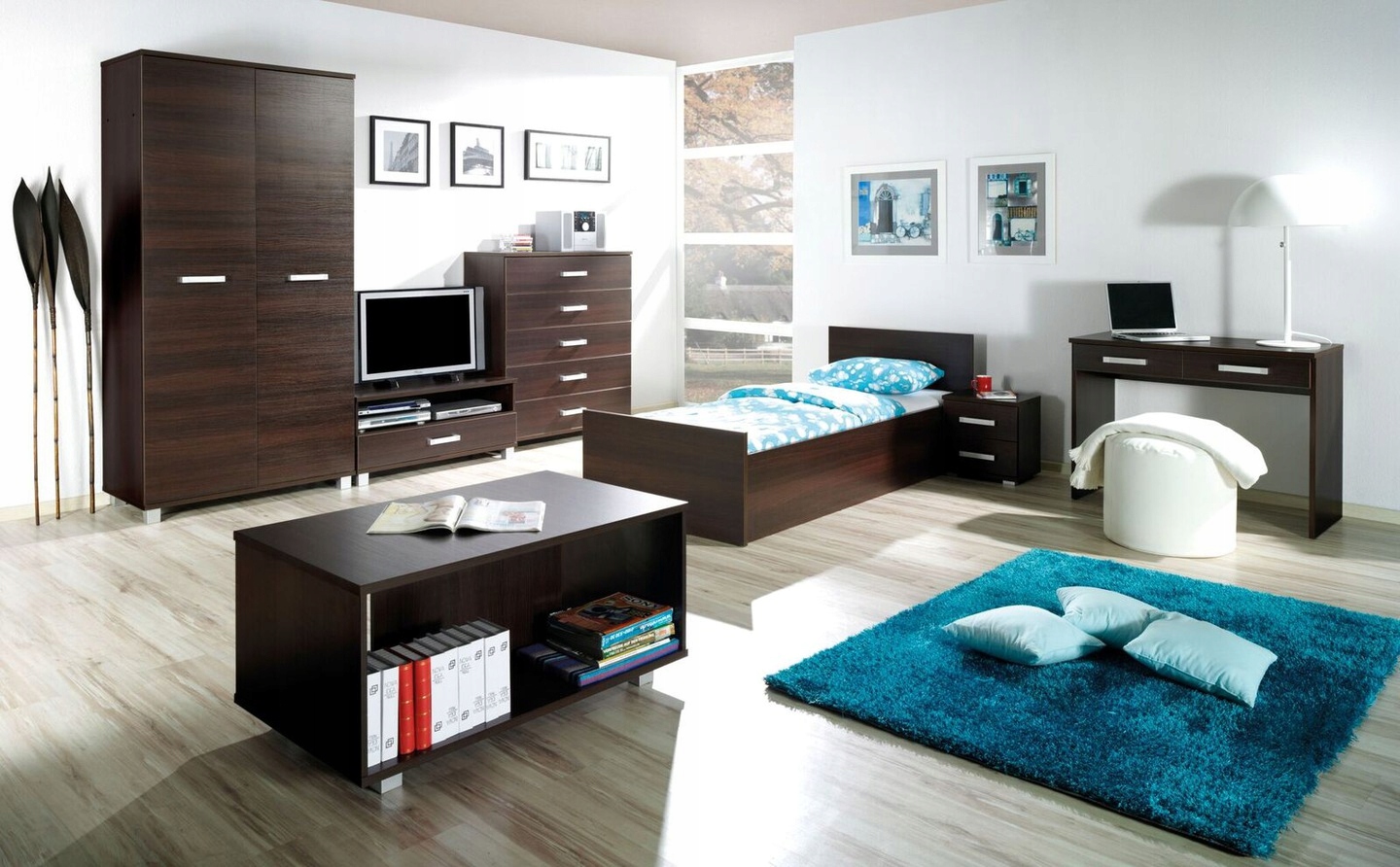 Łóżko 80 x 200 cm kasztan wenge X28 Marka inna