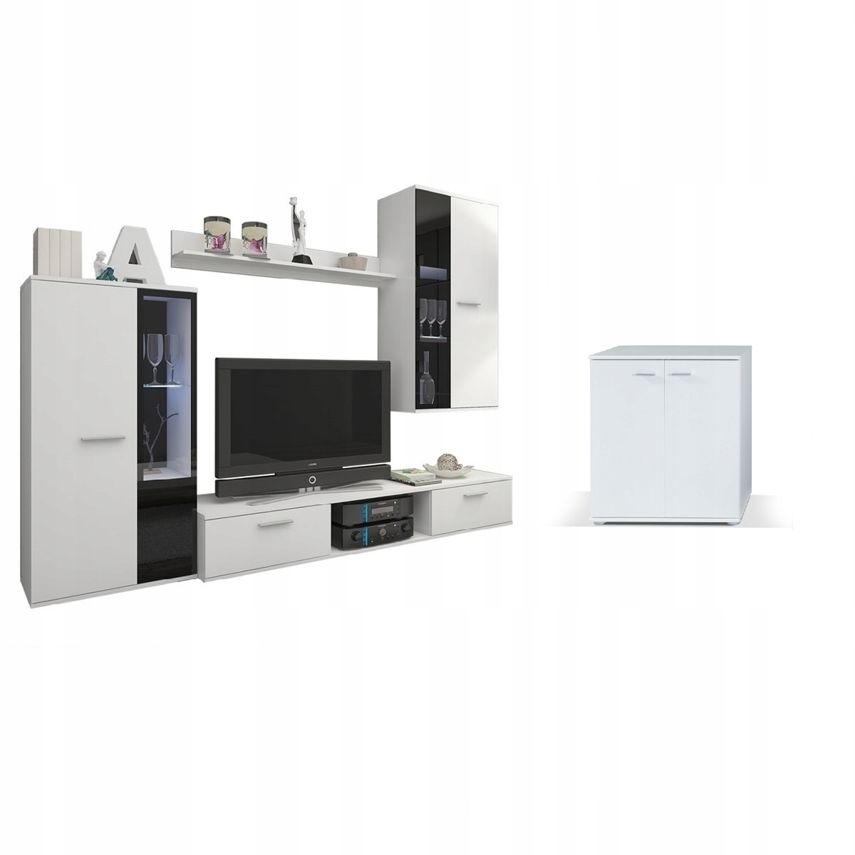 Meblościanka Oskar + Komoda Odi 3 *biały*