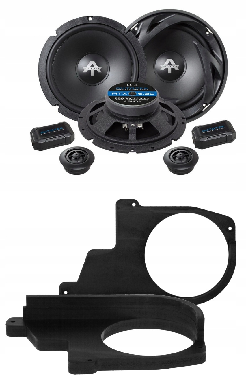 Autotek ATX6.2C Reproduktory vzdialenosti 16,5 cm Bmw 5 E39 1995-2004 predné dvere
