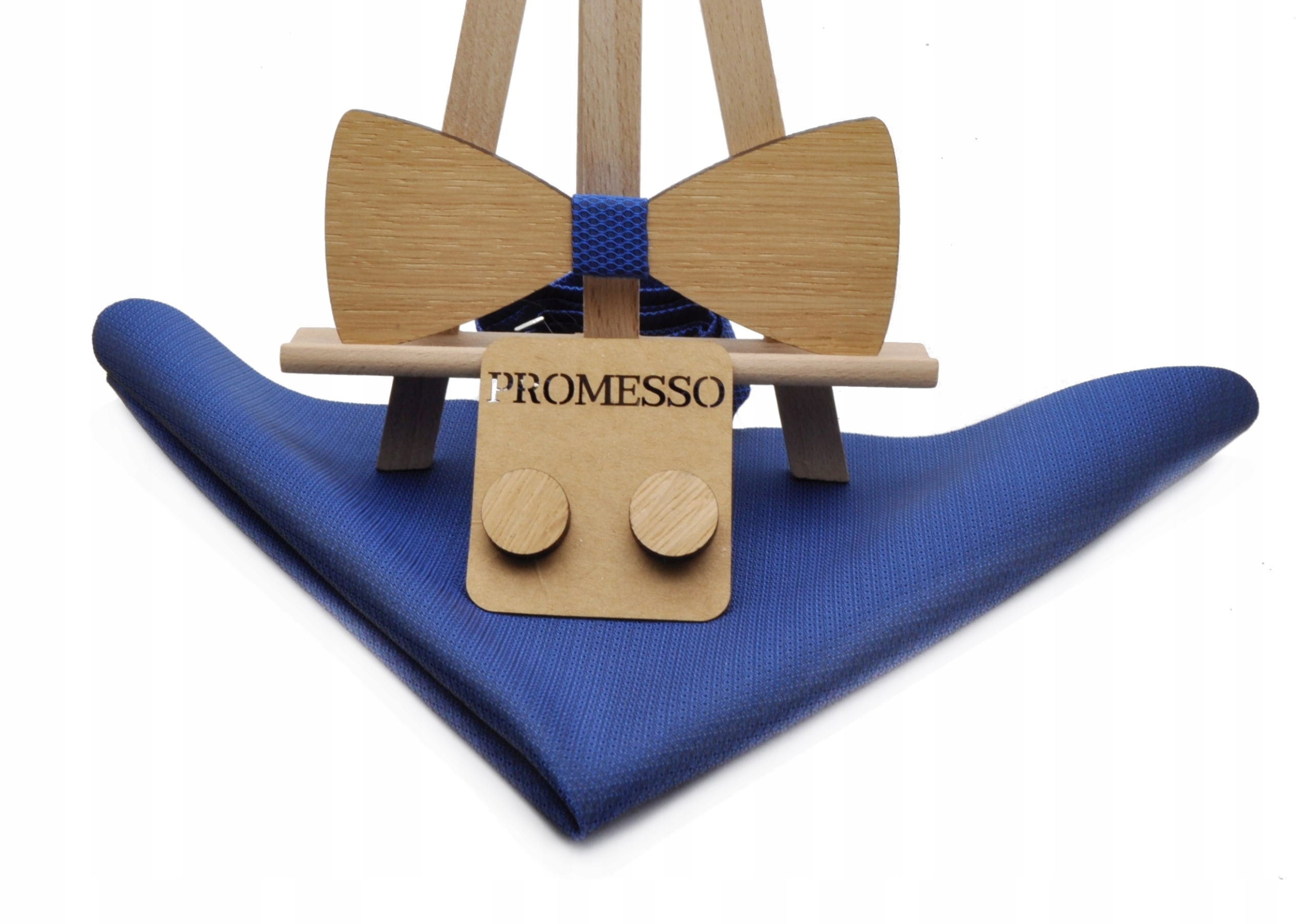 ZESTAW DREWNIANA MUCHA SPINKI POSZETKA NA PREZENT Marka inna