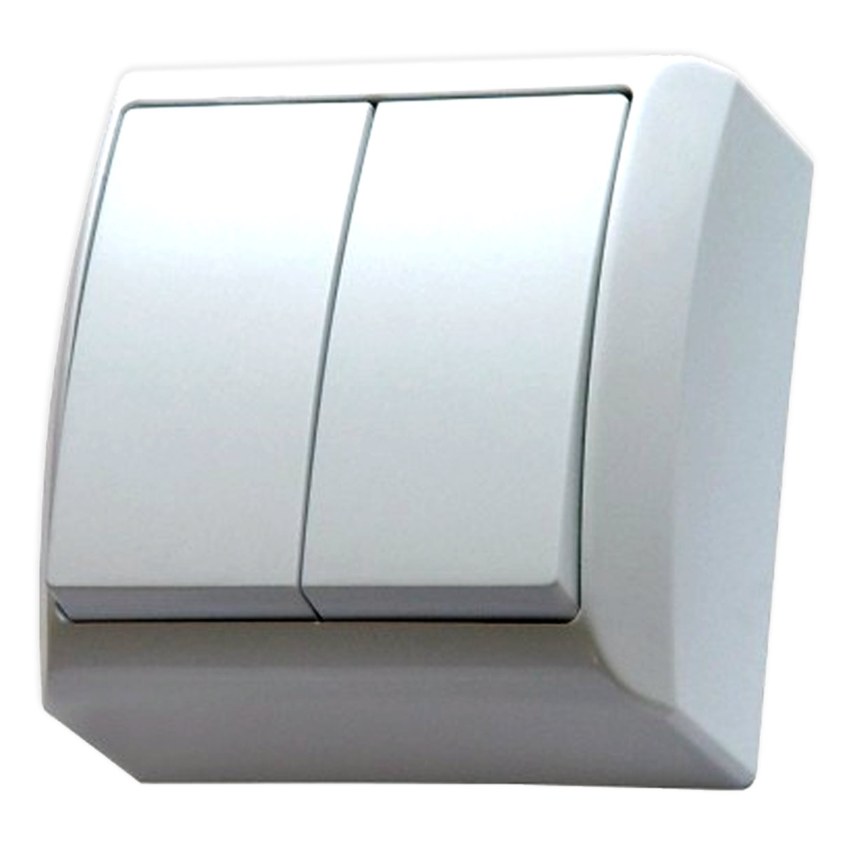 Выключатель двухклавишный проходной наружной установки