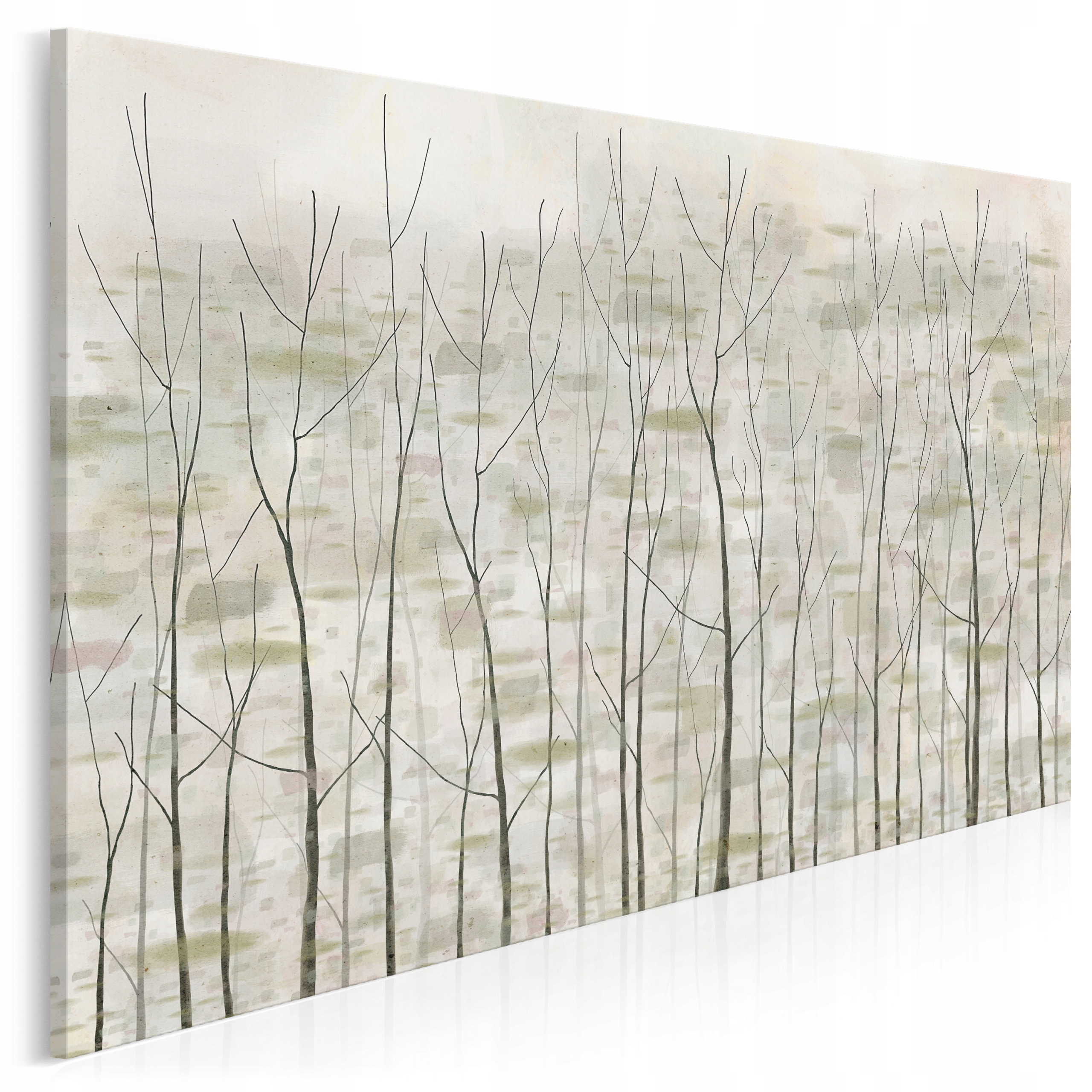 

90501 Obraz na płótnie Drzewa Las Beżowy Modny