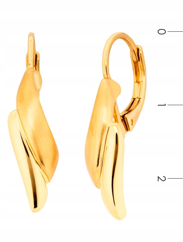 

kolczyki złote/srebrne krótkie Colibra przy uchu