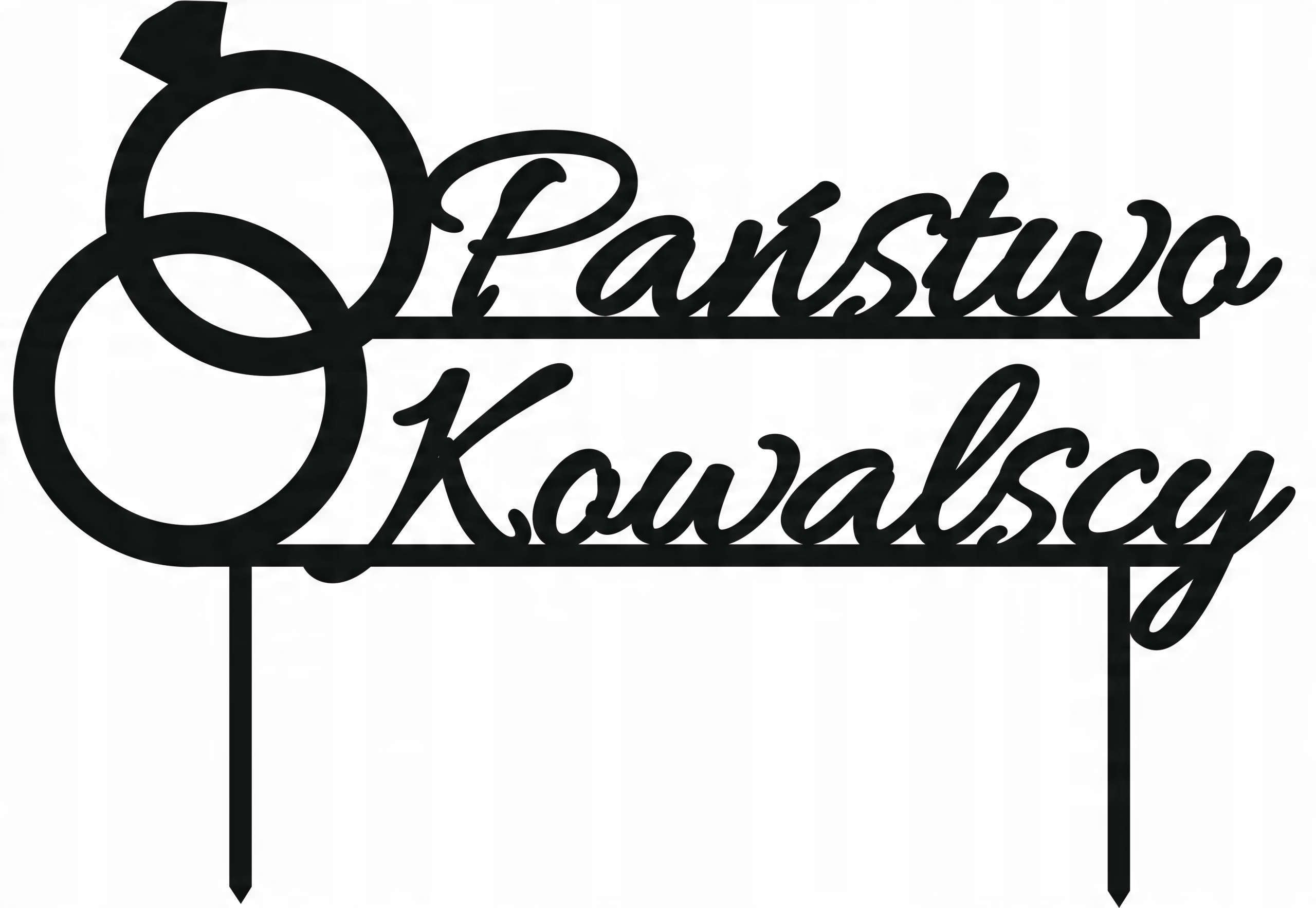 

Topper Pleksa Ślubny Na Tort Ślub Państwo Młodzi 5