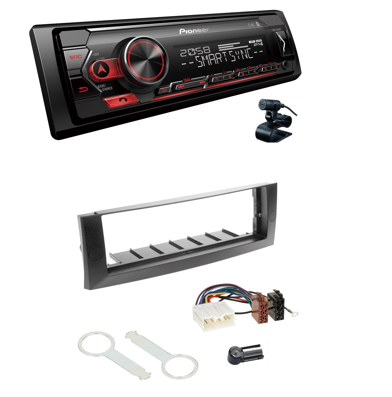 Pioneer MVH-S420BT Bluetooth Usb rádio Mitsubishi Colt (Z30 Z30G Z3B Z3V)