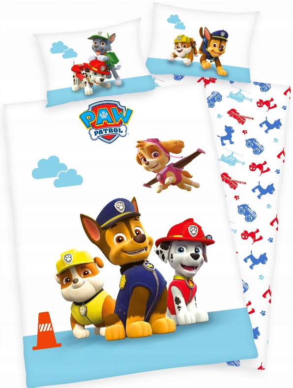 

Pościel bawełniana Psi Patrol Paw Biała 100x135