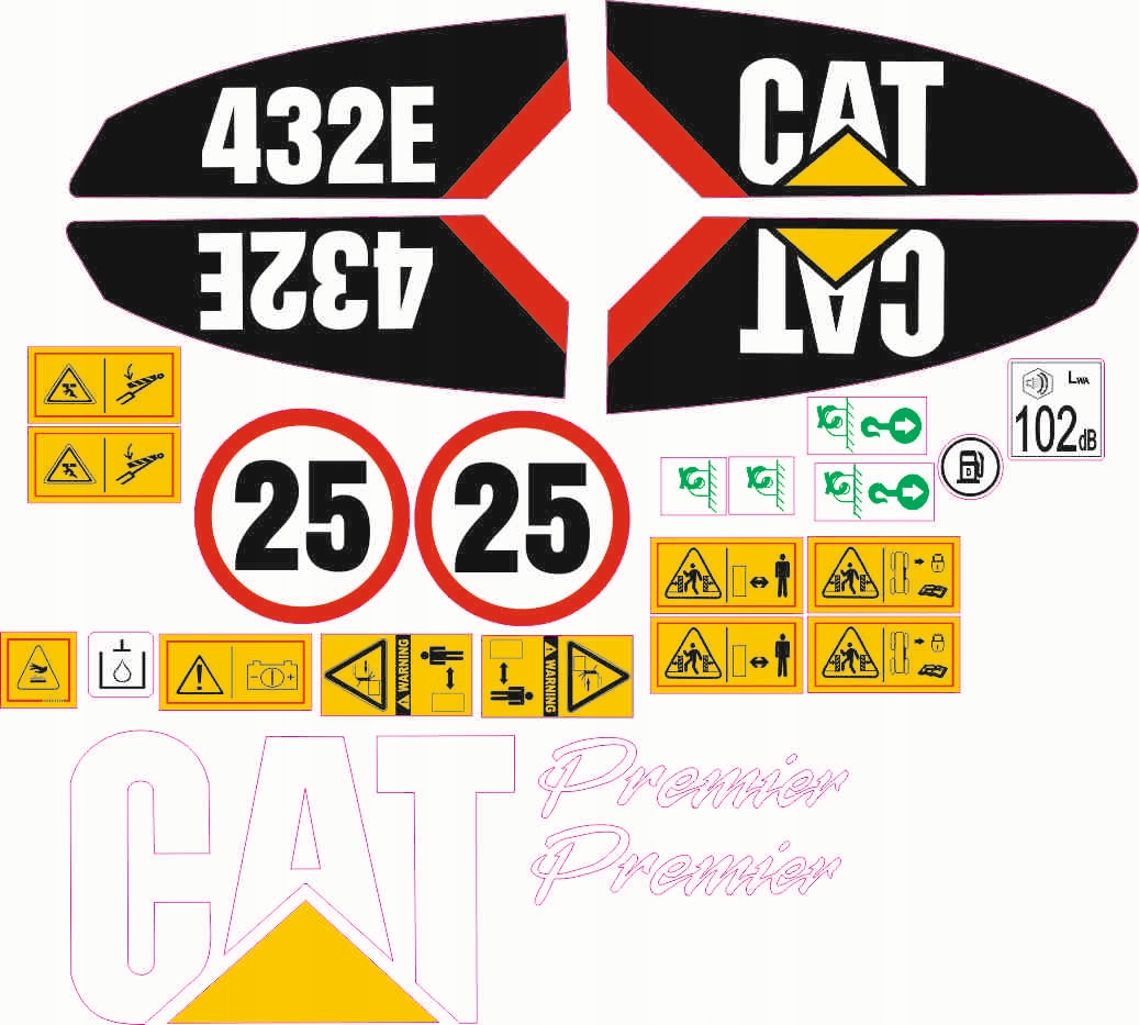 НАКЛЕЙКИ НАКЛЕЙКА ОБЕРТЫВАНИЕ CAT 432E