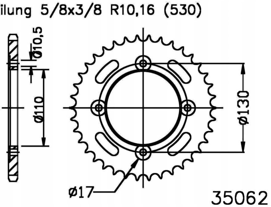 Zadní ozubené kolo Esjot 36 38Z Masai Demon 360 08-14