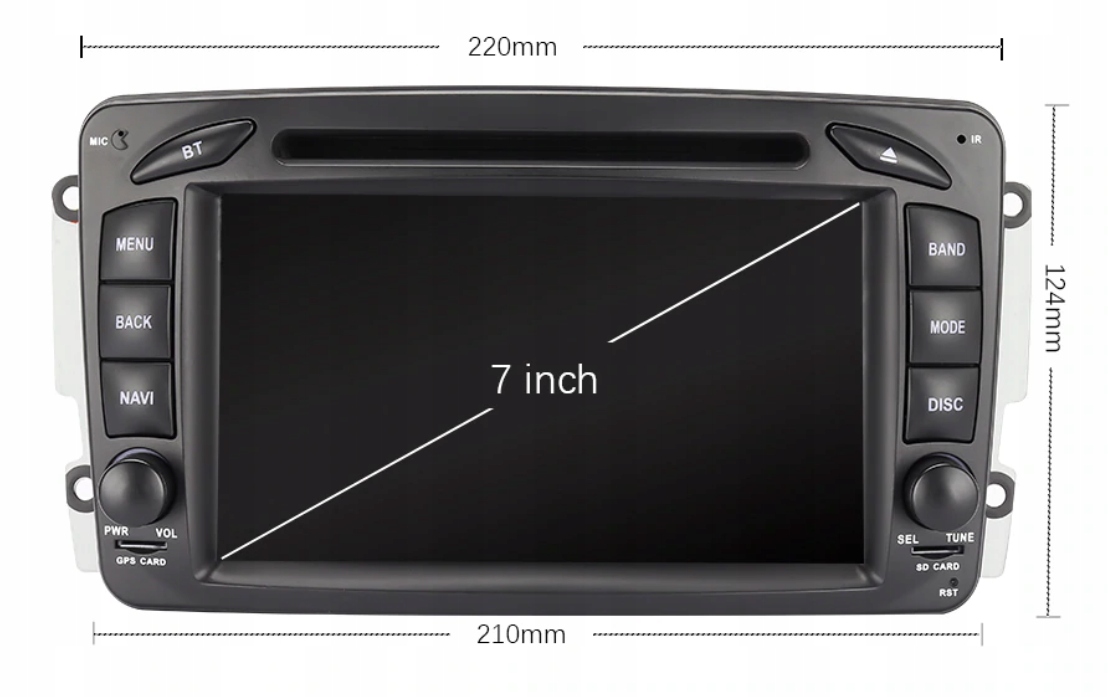 RADIO ANDROID Mercedes Benz CLK W209 W203 W208 4CO Radio informacja RDS pasmo AM pasmo FM