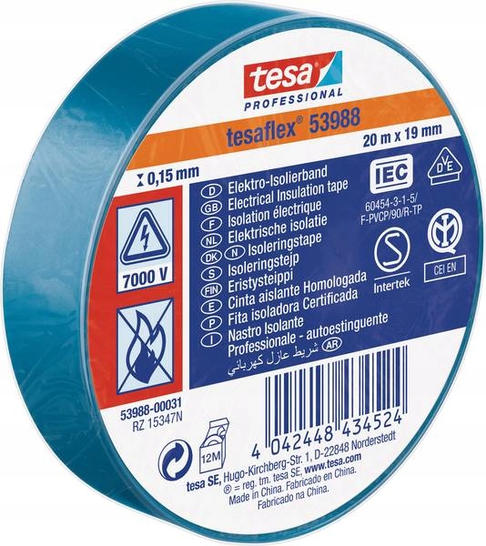 

Tasma Tesaflex 53988 Izolacyjna Tesa Pcv 19mm 20mb