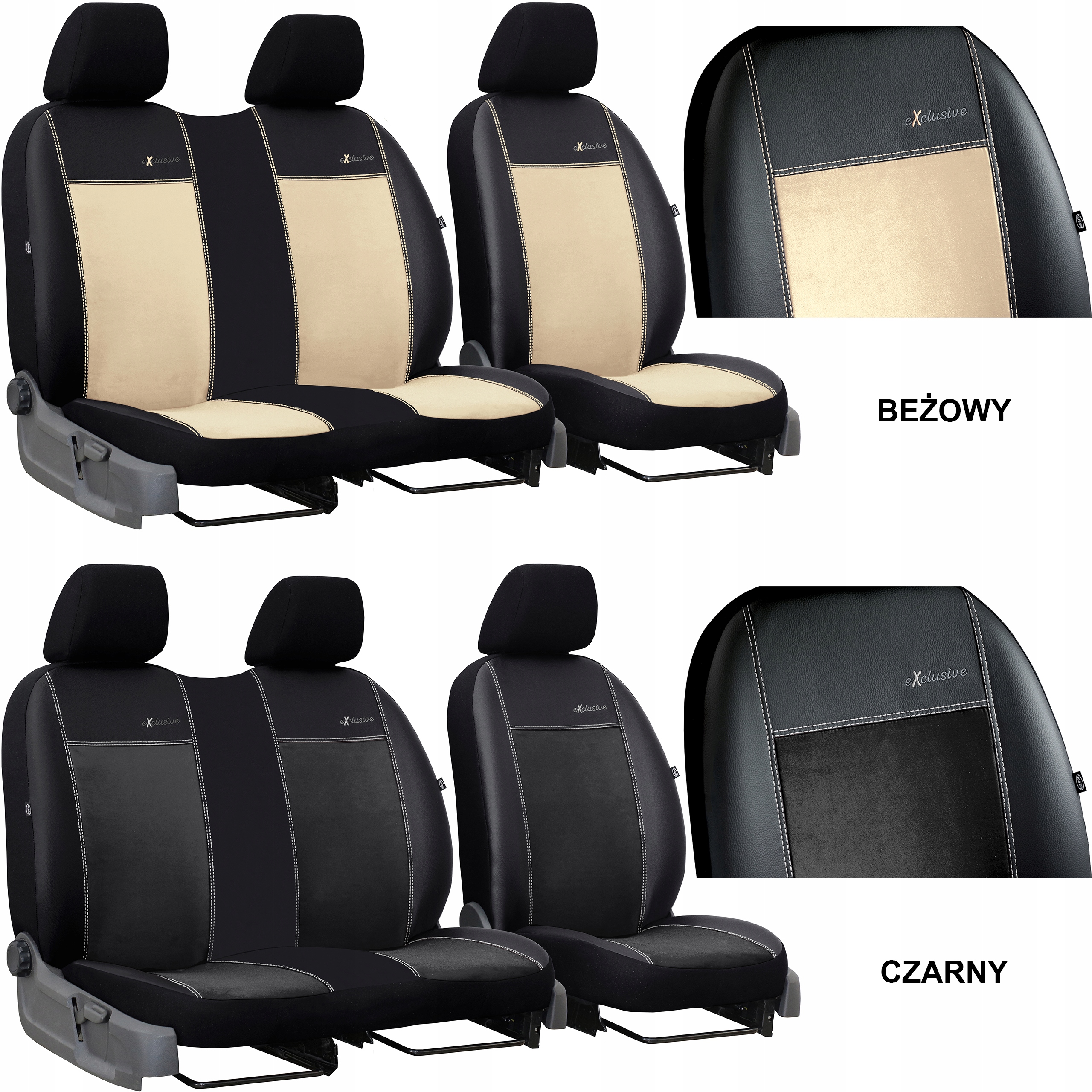 POKROWCE MIAROWE NA SIEDZENIA IVECO DAILY 6 FL 2+1 Typ pokrowiec