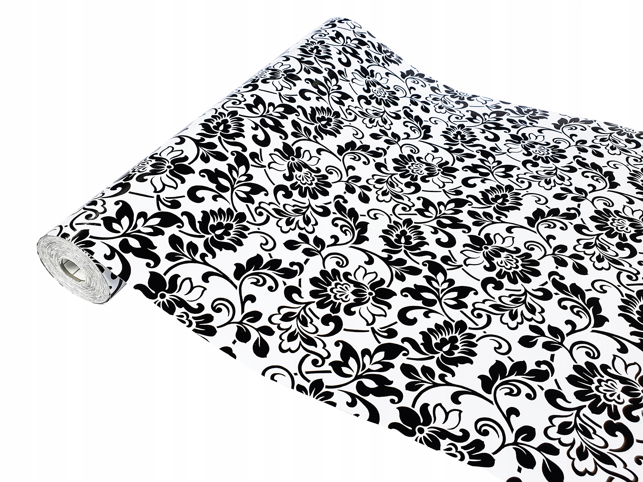 

Okleina Meblowa 45x50 Folia Biała Czarna Wzór W21