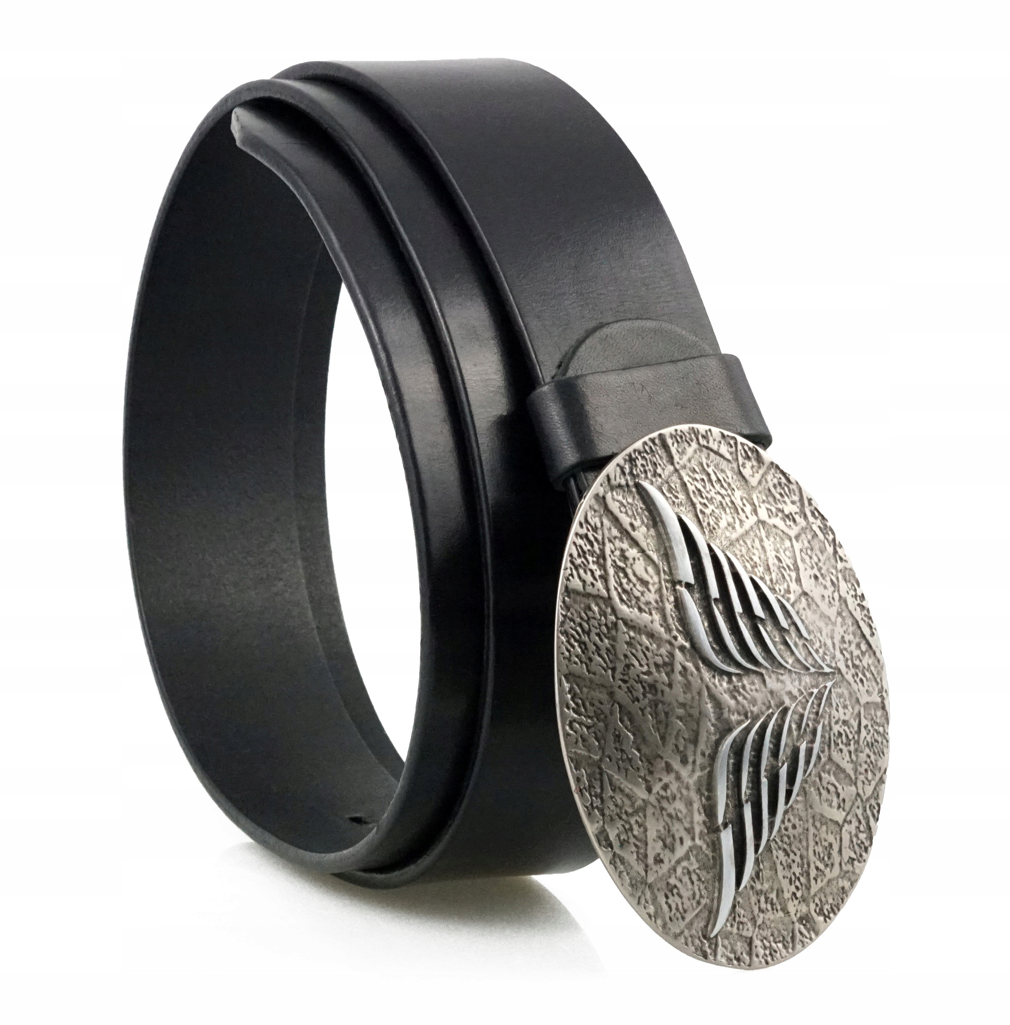 

Pasek Do Spodni Skórzany 4CM Czarny Skrzydła 100