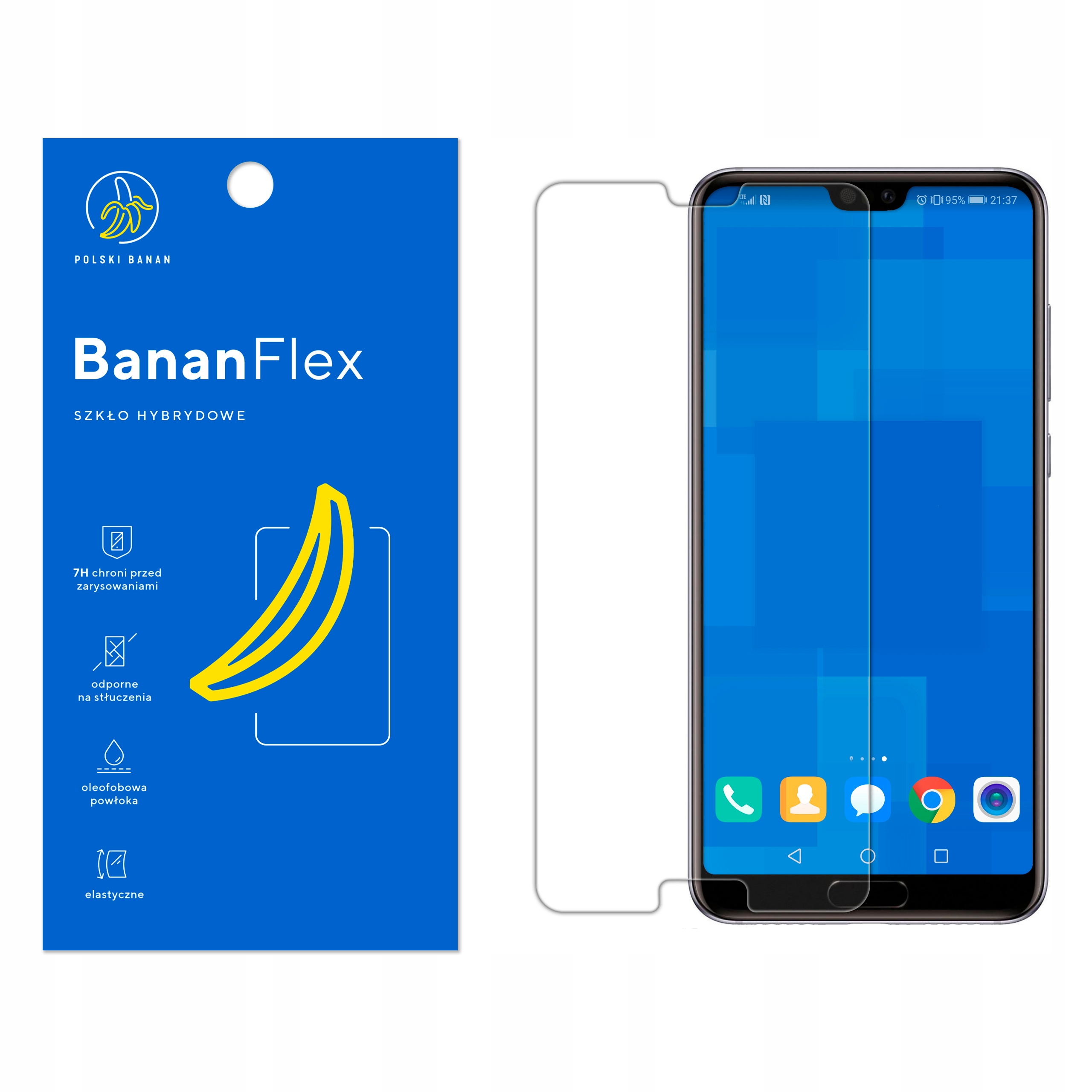 

Szkło Hybrydowe Polski Banan 7H do Huawei P20