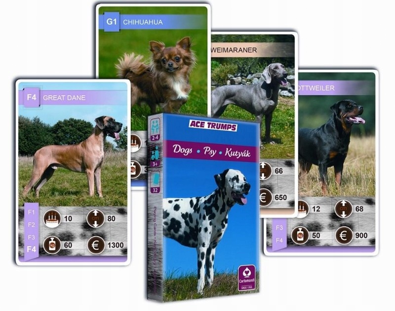 

Gra Animal Trumps Psy karty do gry z pieskami