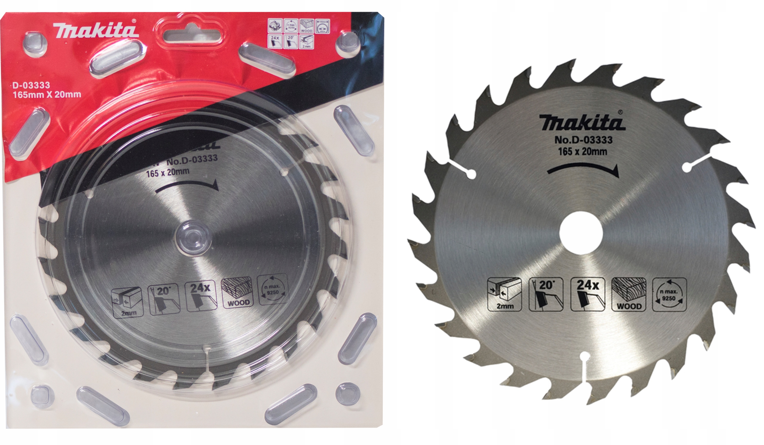 

Makita D-03333 Piła Tarcza Do Drewna 165x20mm 24z