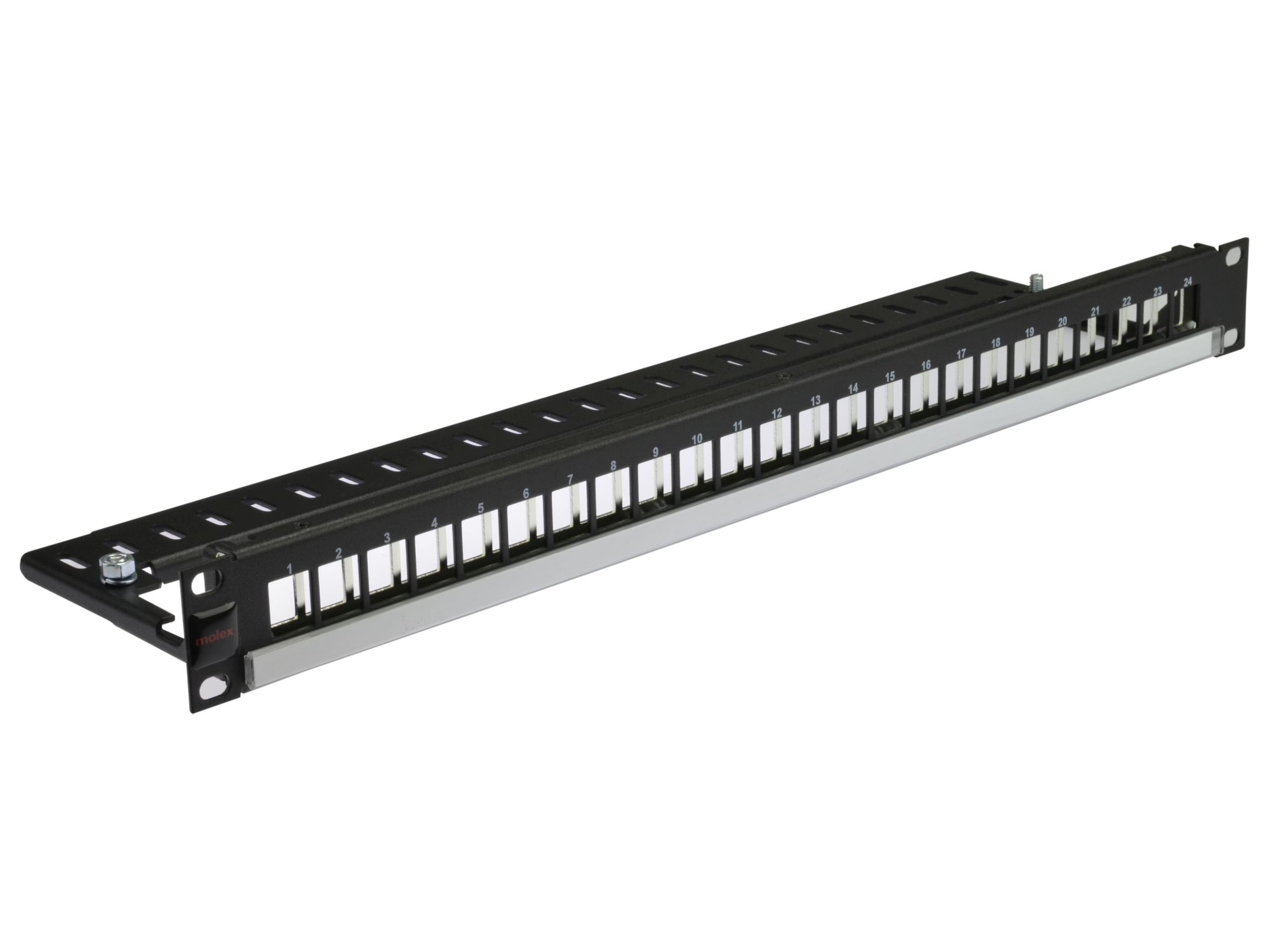 Molex Patchpanel pusty RACK 19'' 24p keystone