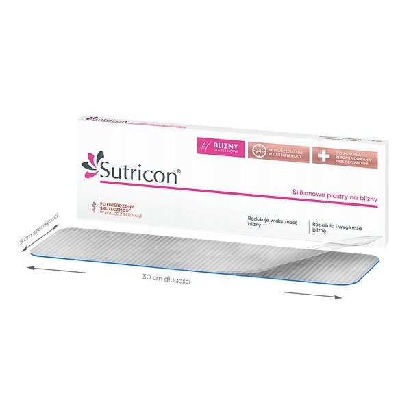 

Sutricon silikonowy plaster na blizny 1szt. 5x30cm