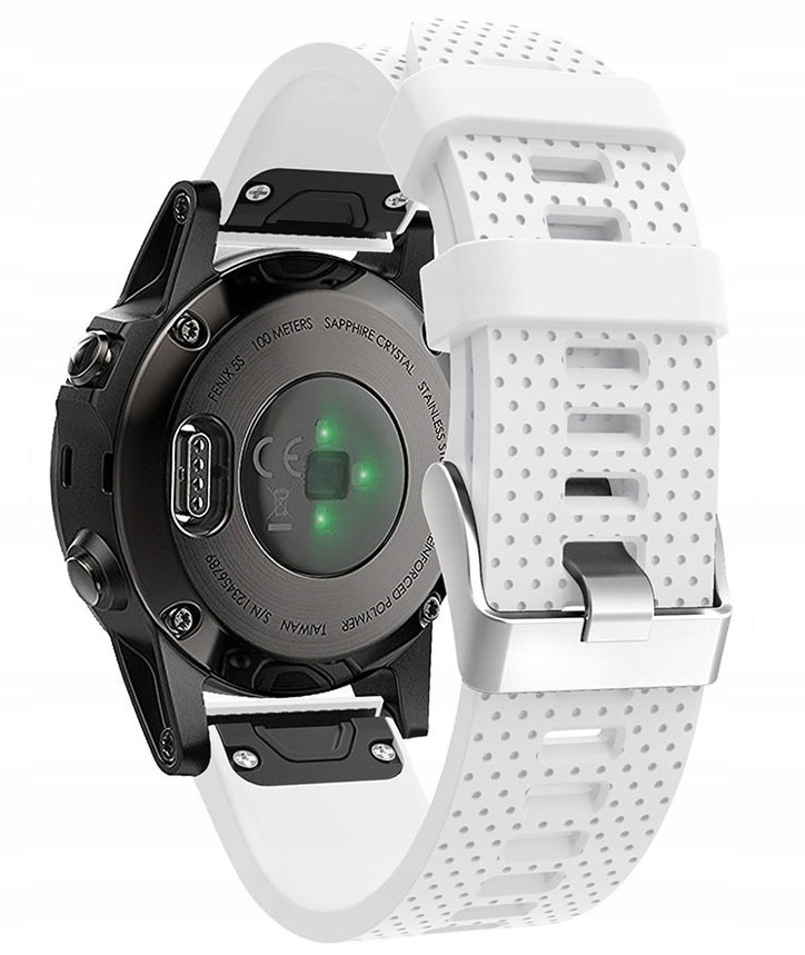 

Biały Silikonowy Pasek Garmin Fenix 5S Plus