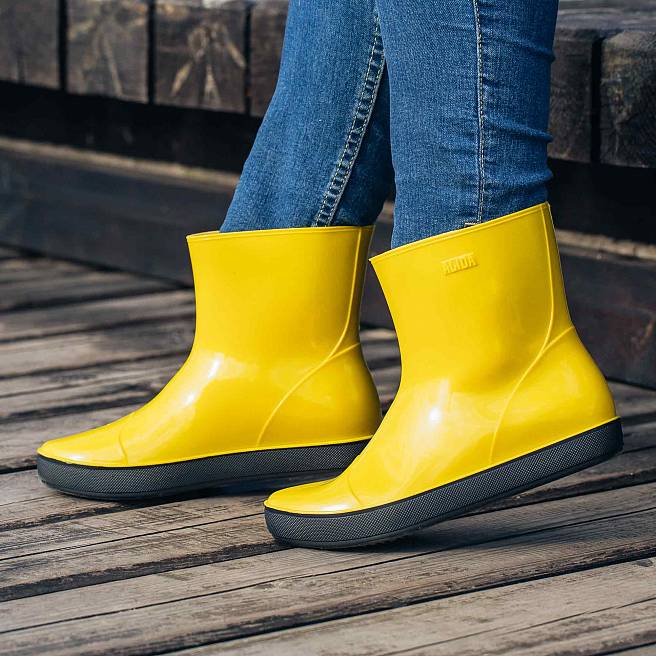 ŻÓŁTE KRÓTKIE KALOSZE DAMSKIE NORDMAN HIT r. 38 Rozmiar 38