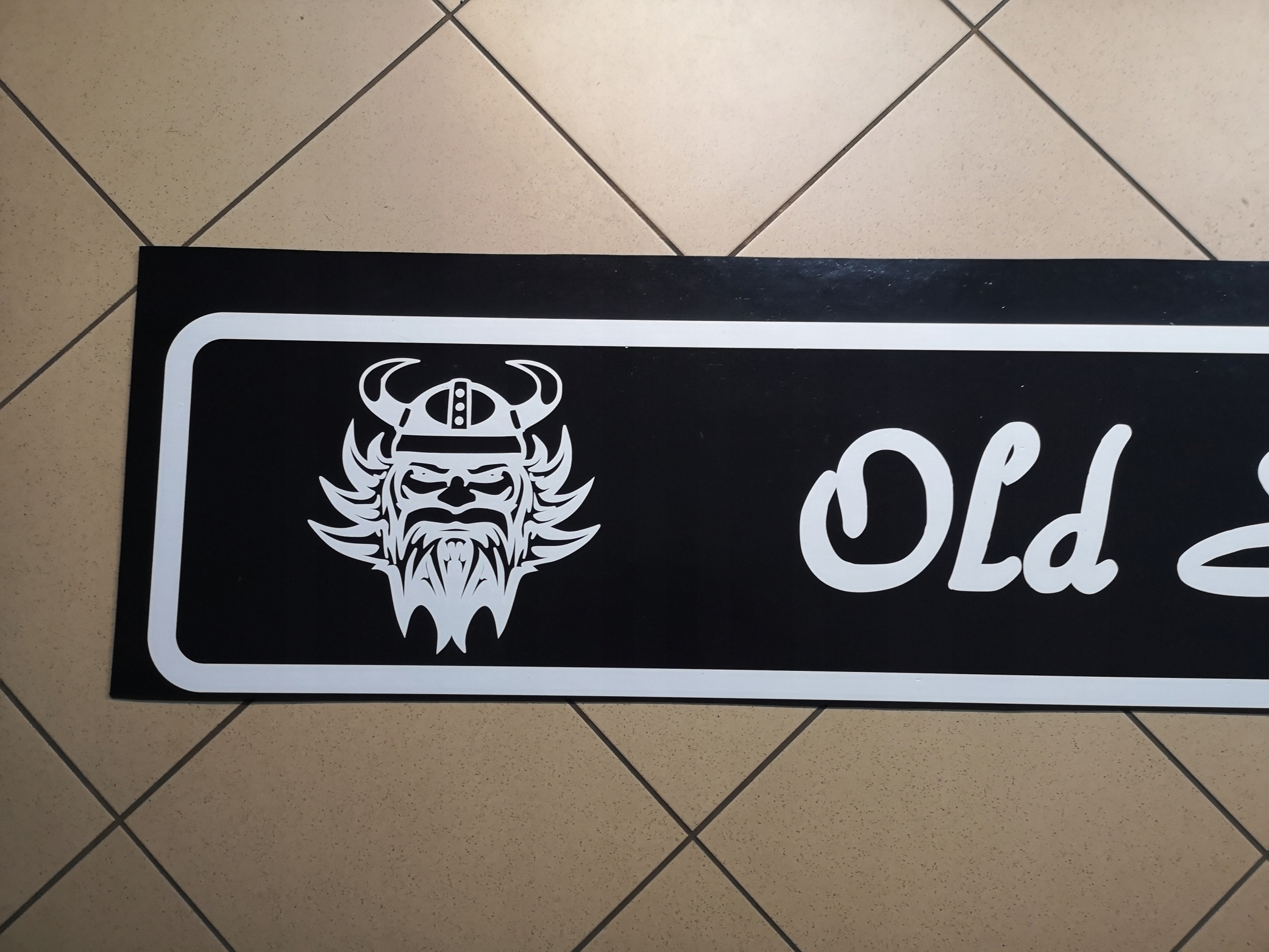 Chlapacz naczepy BIALY nadruk Old School Trucking Installation side Rear