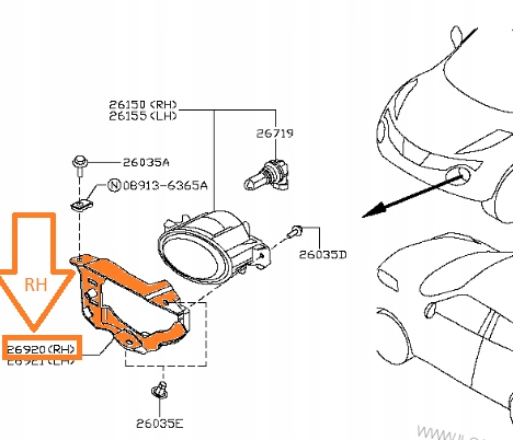 AVENSIS T27 11- KOSZYK MOCOWANIE RAMKA HALOGEN PRA Numer katalogowy części 52127-05070