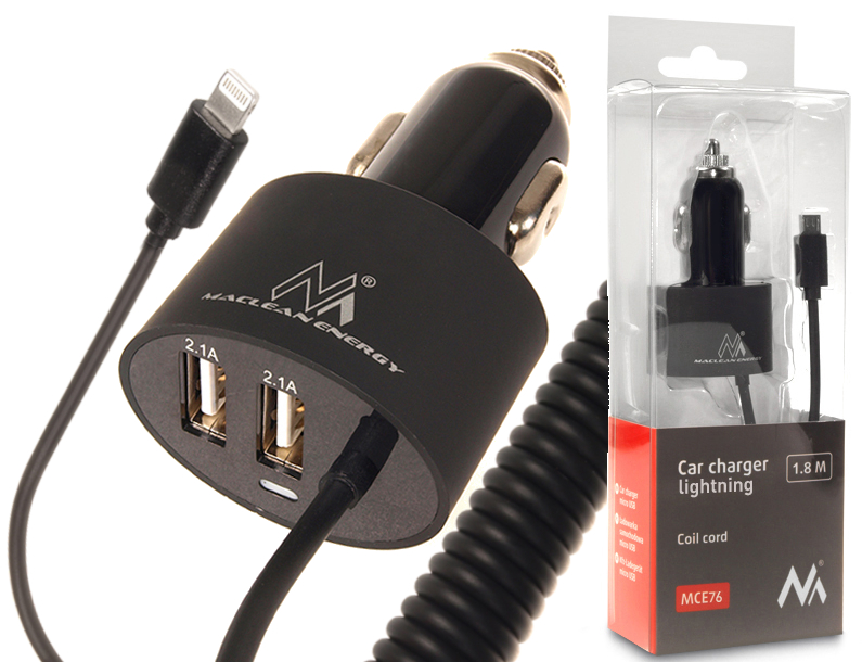 MACLEAN ŁADOWARKA SAMOCHODOWA KABEL do IPHONE