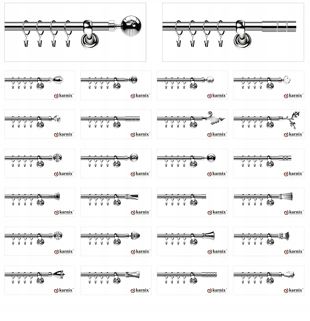KARNISZE RZYMSKIE - KARNISZ METALOWY 25mm Marka inna