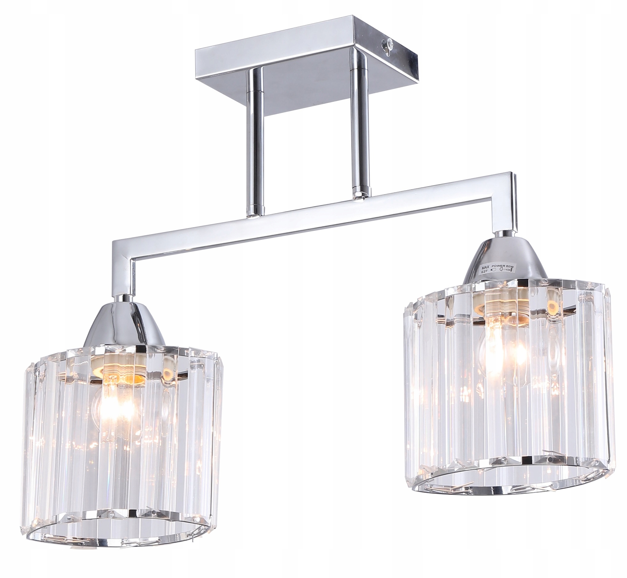

Lampa Wisząca Chrom Żyrandol plafon led