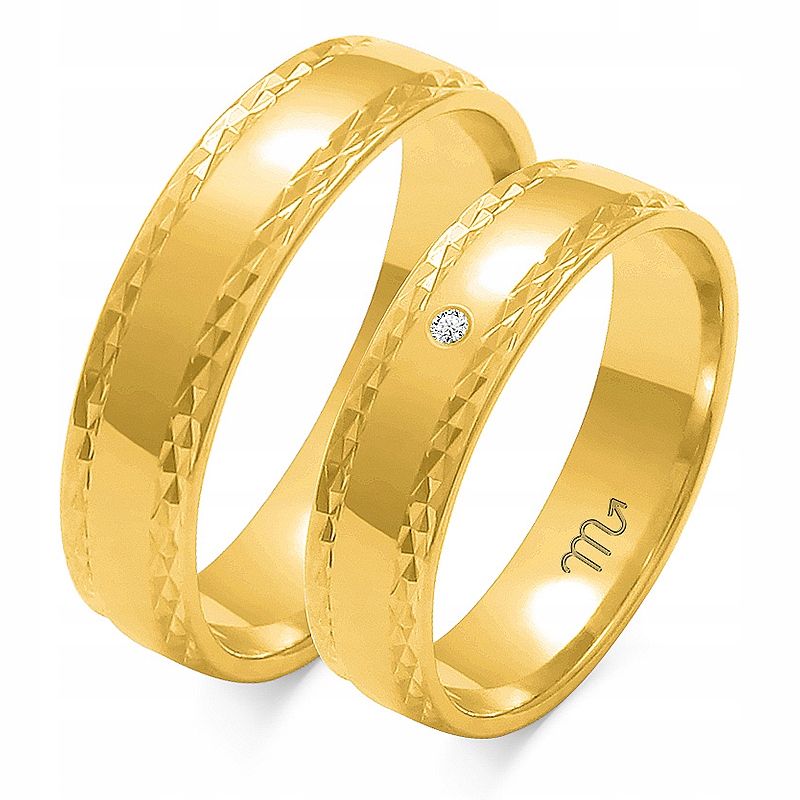 Zlaté Prsteny 14K 5 mm Brylant id O-104