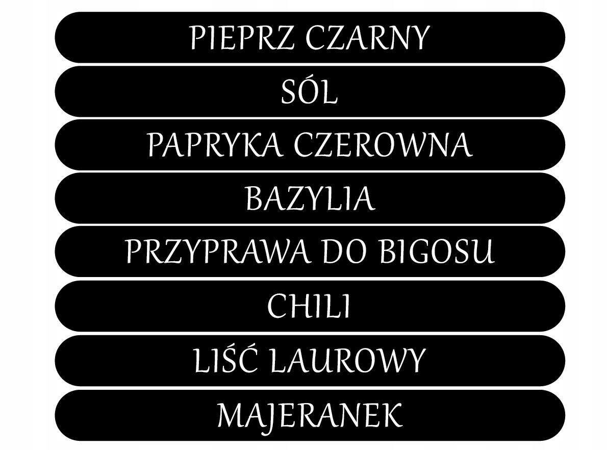 

Etykiety naklejki na Organizer Do Przypraw 220szt