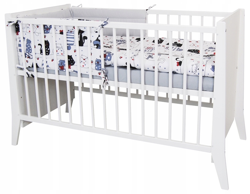 Łóżeczko dziecięce Cosmo białe 120x60 Nowość! Wysokość mebla 86 cm