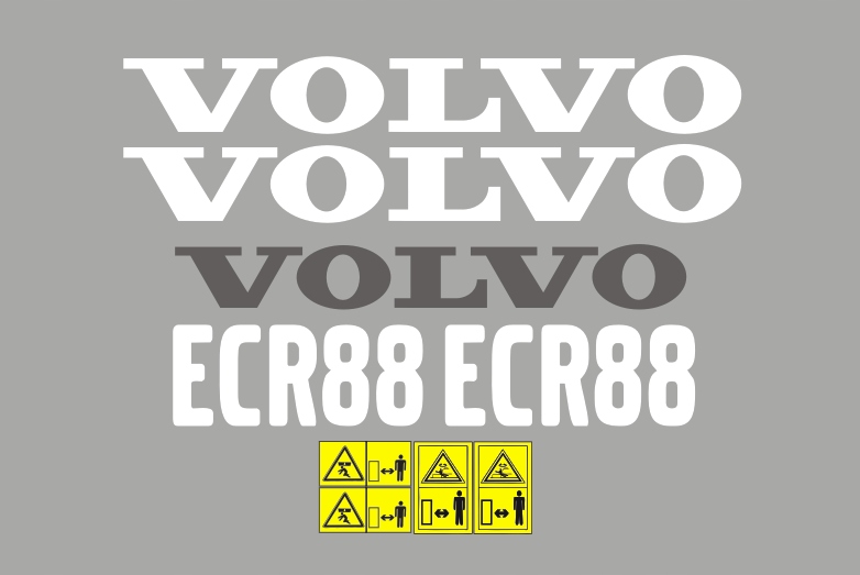 Samolepky s nálepkou Volvo ECR88