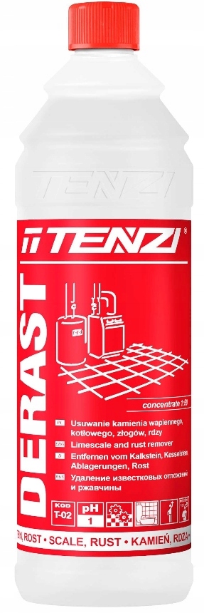 

Tenzi Derast Silny Kwas Usuwa Rdzę Kamień Beton 1L