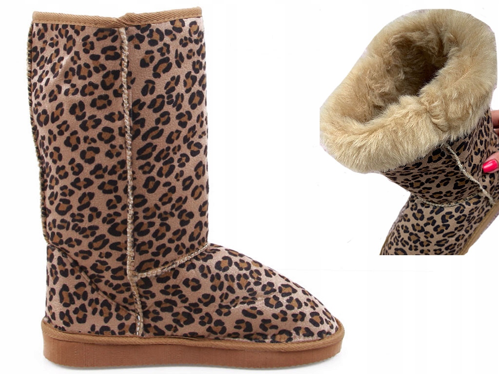 

Kozaki Śniegowce Kożuszek Leopard Zamsz G 7290 40