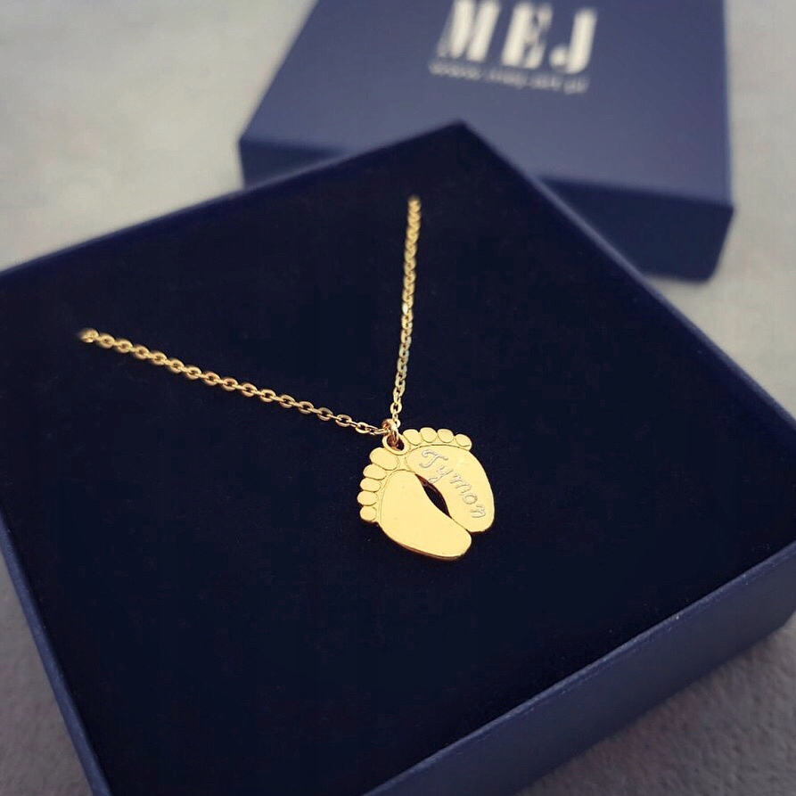 

Naszyjnik stópki srebrne *grawer i pudełko gratis*