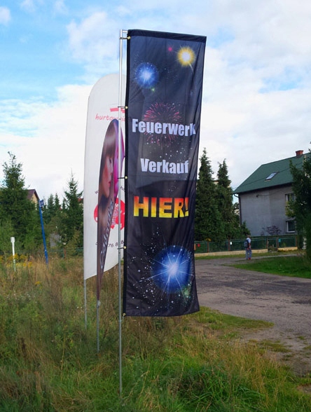 Maszt flagowy LOGO 320 cm Winder Flaga Reklamowa 70x250 cm + PROJEKT Wysokość produktu 320 cm