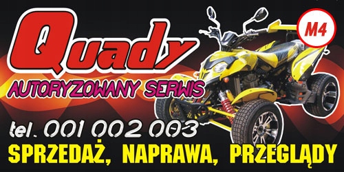 Baner reklamowy - Quady, Skutery- Projekt Gratis Marka B&B