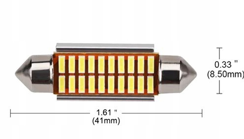 ŻARÓWKA LED RURKA 41mm 20x SMD 4014 C5W C10W 12v EAN (GTIN) 8714767429784
