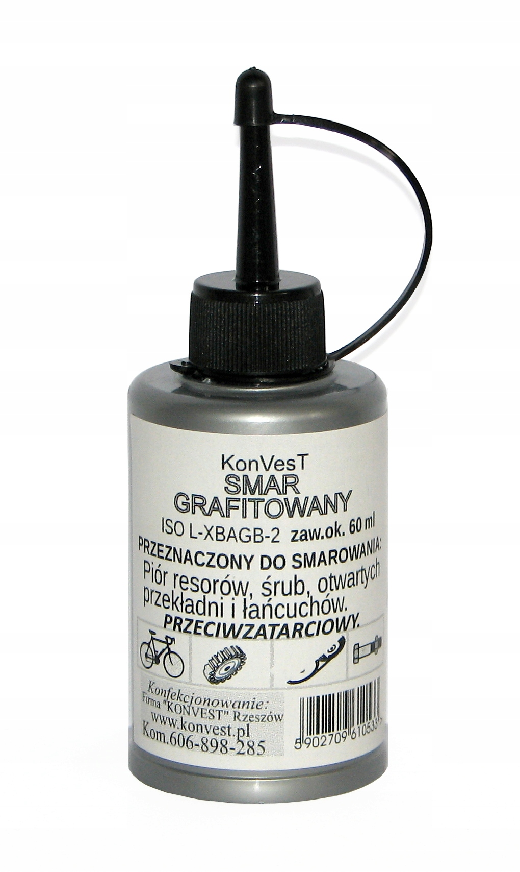 Smar Grafitowany butelka mieszek 60 ml z dozownikiem
